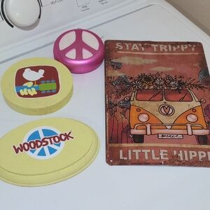 Woodstock and Peace Sign Decor Set